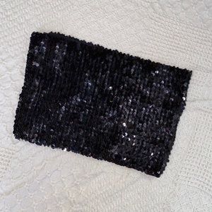 Black sparkle tube top